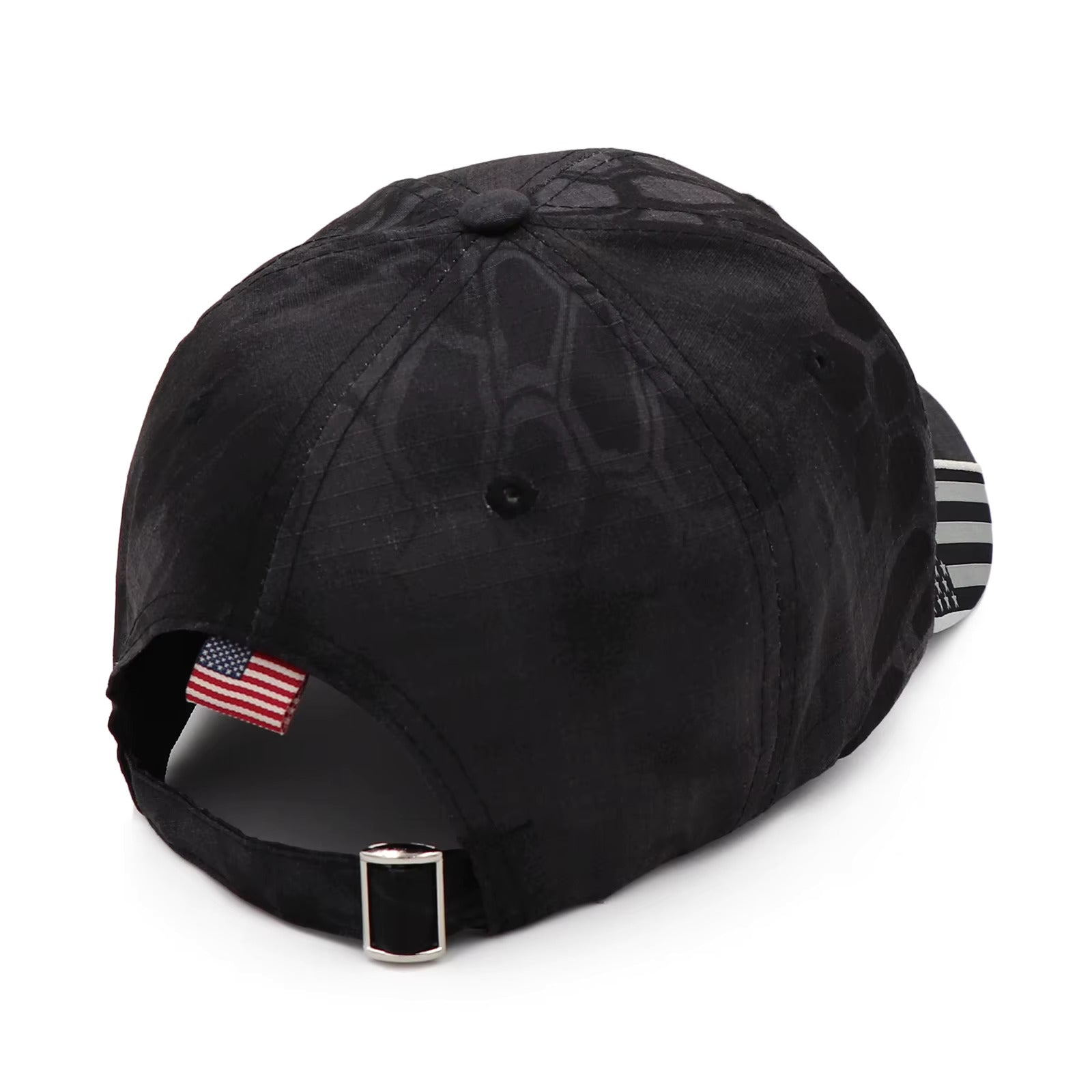 Kryptic Camo American Flag Black (no Logo)-Baseball Cap